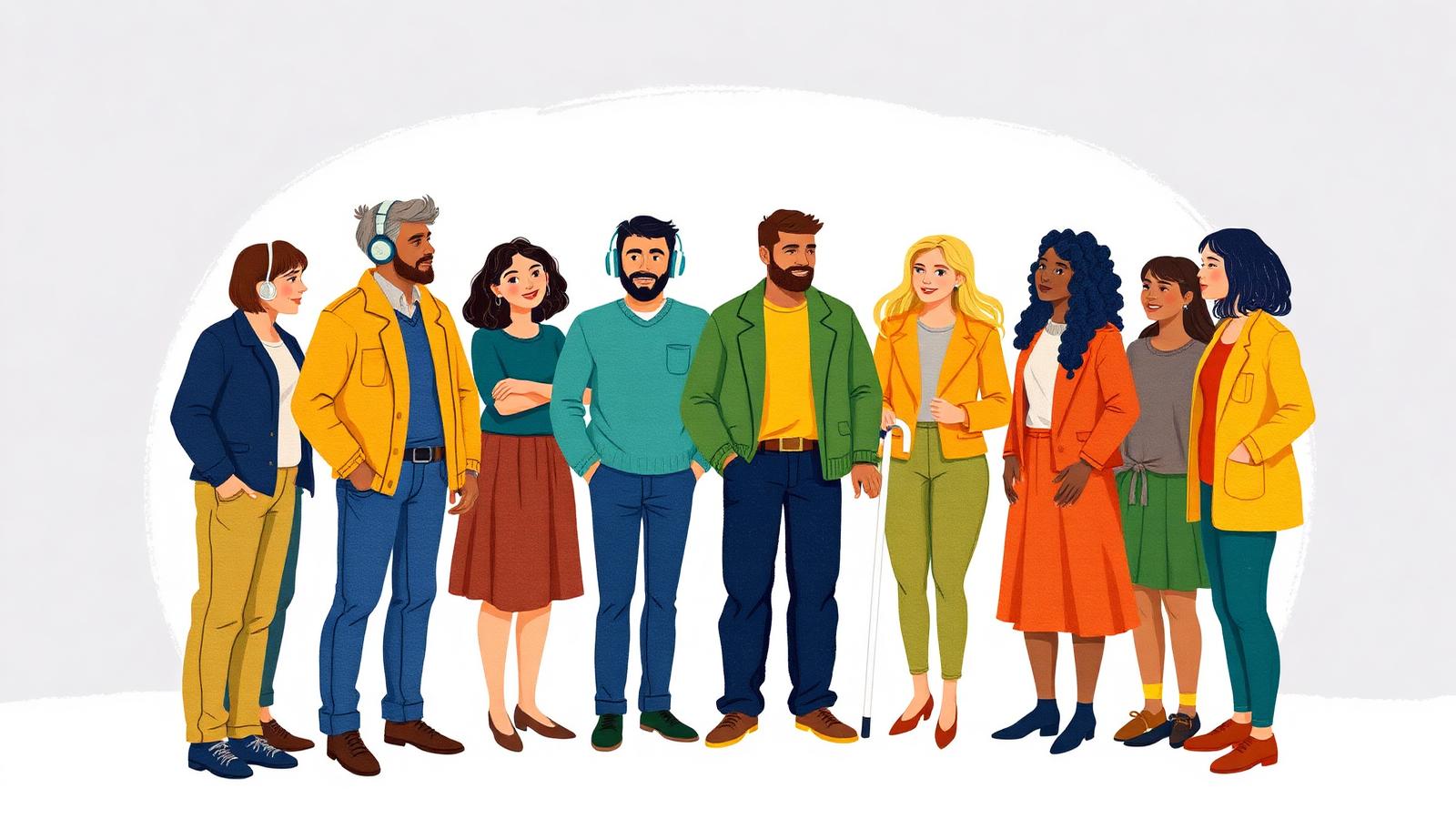 Grupo diverso de pessoas reunidas em um ambiente acolhedor